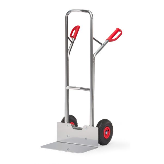 Aluminium-Sackkarre 200 kg 1300 mm mit Luftreifen, extra große Schaufel