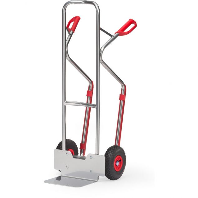 Aluminium Sackkarre 200 kg 1300 mm mit Luftreifen und Gleitschienen
