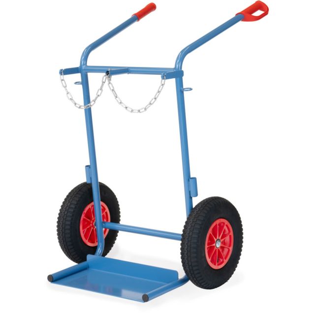 Gasflaschenwagen 150 kg für 2 Gasflaschen a 40/50 Liter mit Luftreifen