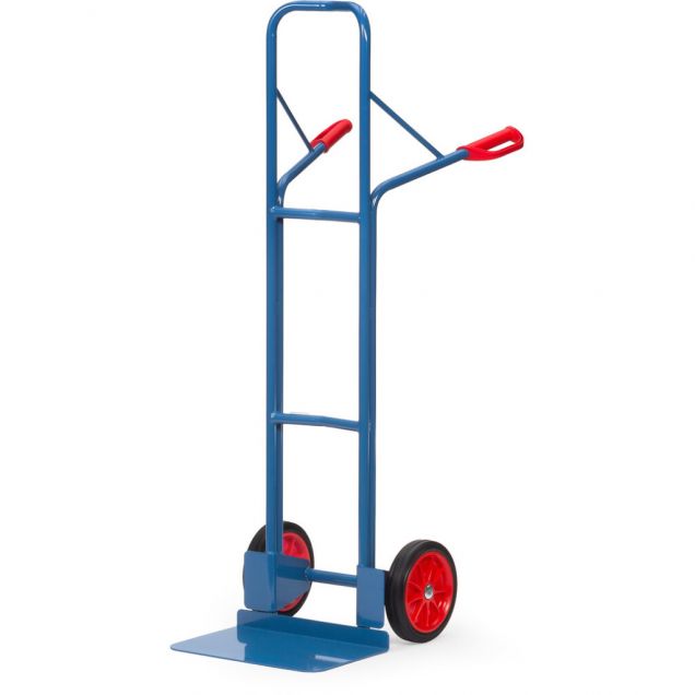 Stahl-Sackkarre 300 kg 1600 mm mit Gummireifen, extra große Schaufel