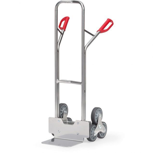 Aluminium-Treppensackkarre 200 kg 1300 mm mit 2 dreiarmigen Radsternen