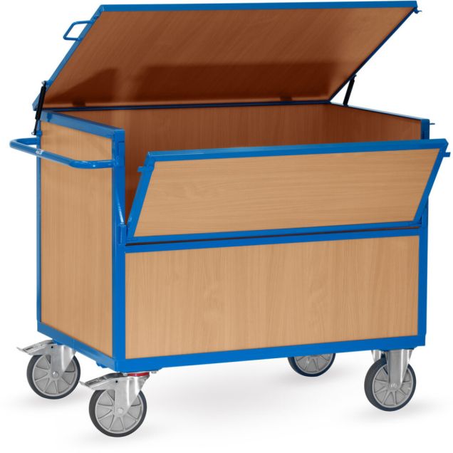 Kastenwagen 600 kg 1200x800 mit Holzwänden und Deckel