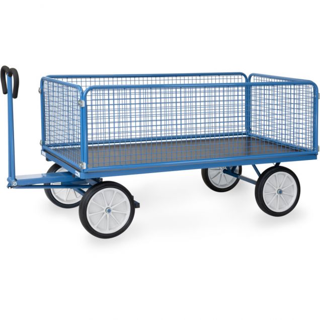 Handwagen mit Drahtgitterwänden 2000x1000x1190 mm (lxbxh) 1250 kg