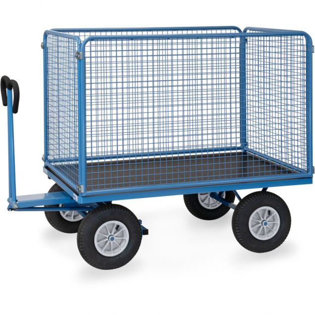 Handwagen mit Drahtgitterwänden 1600x900x1490 mm (lxbxh) 1000 kg