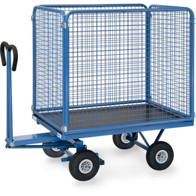 Handwagen mit Drahtgitterwänden 1200x800x1420 mm (lxbxh) 750 kg