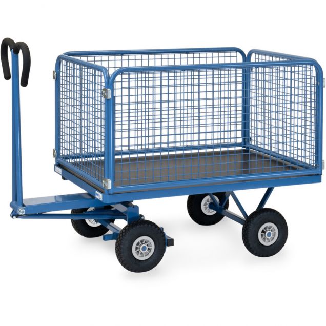 Handwagen mit Drahtgitterwänden 1200x800x1130 mm (lxbxh) 750 kg