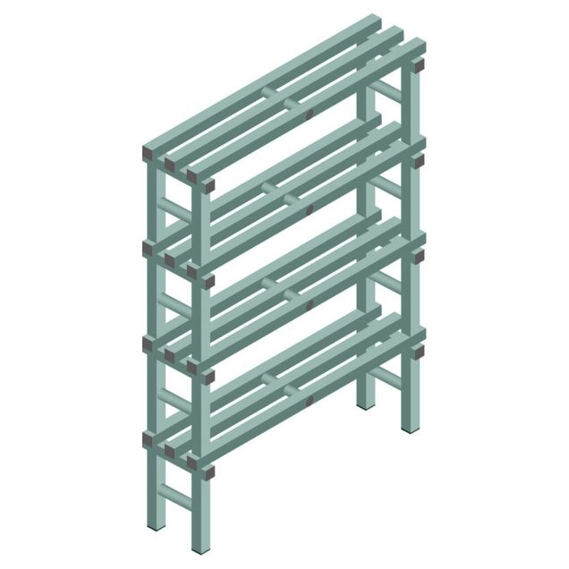 Kunststoffregal REA Euro Design 1450x1000x300 mm (HxBxT) 4 Ebenen