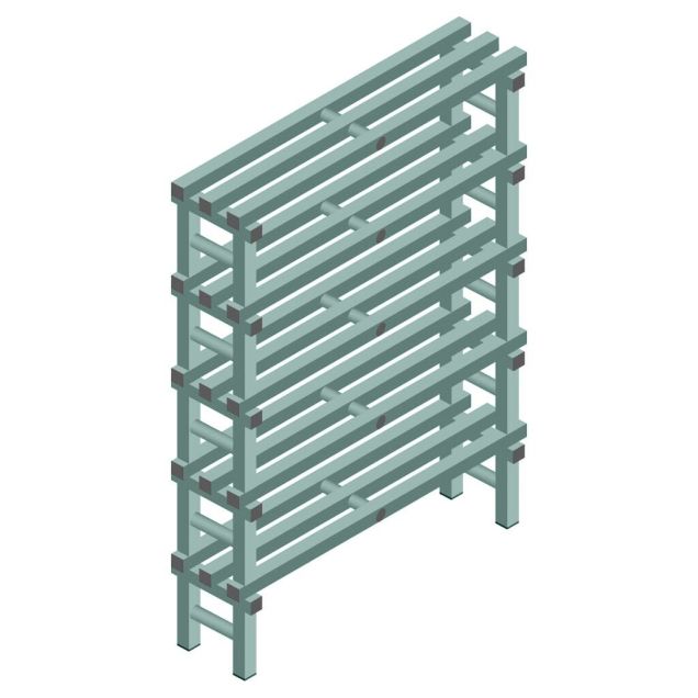 Kunststoffregal REA Euro Design 1450x1000x300 mm (HxBxT) 5 Ebenen