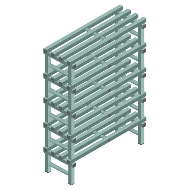 Kunststoffregal REA Euro Design 1450x1000x400 mm (HxBxT) 5 Ebenen