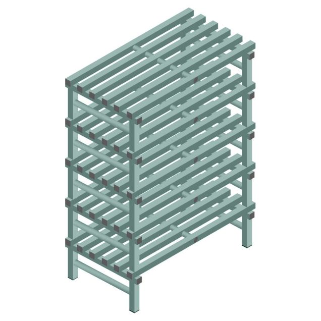 Kunststoffregal REA Euro Design 1450x1000x600 mm (HxBxT) 5 Ebenen