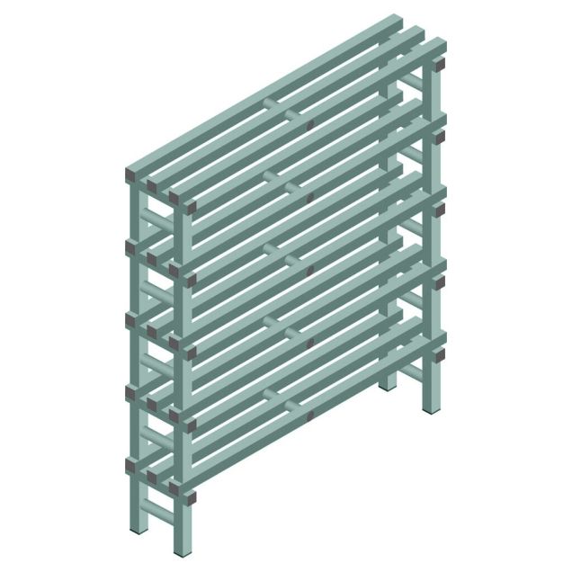 Kunststoffregal REA Euro Design 1450x1200x300 mm (HxBxT) 5 Ebenen
