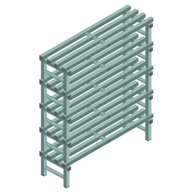 Kunststoffregal REA Euro Design 1450x1200x400 mm (HxBxT) 5 Ebenen