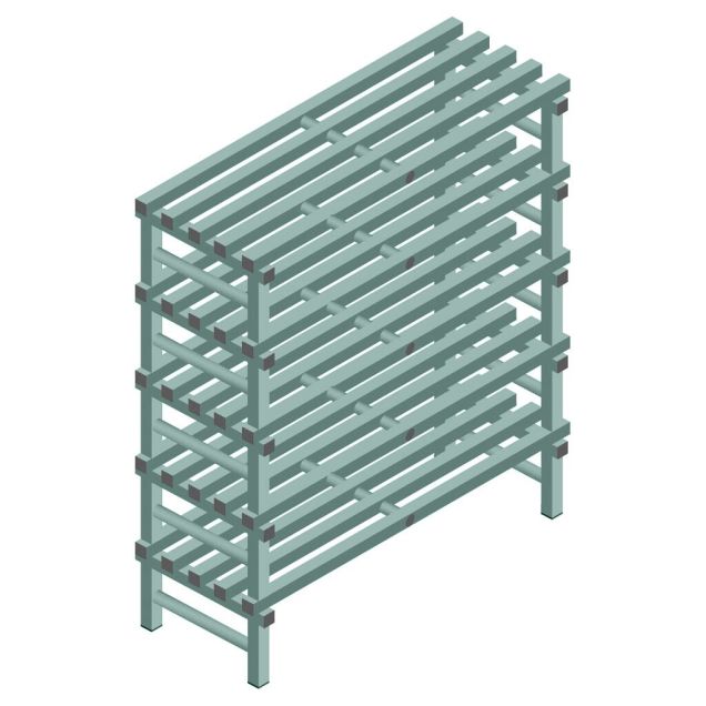 Kunststoffregal REA Euro Design 1450x1200x500 mm (HxBxT) 5 Ebenen