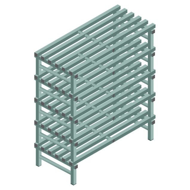 Kunststoffregal REA Euro Design 1450x1200x600 mm (HxBxT) 5 Ebenen
