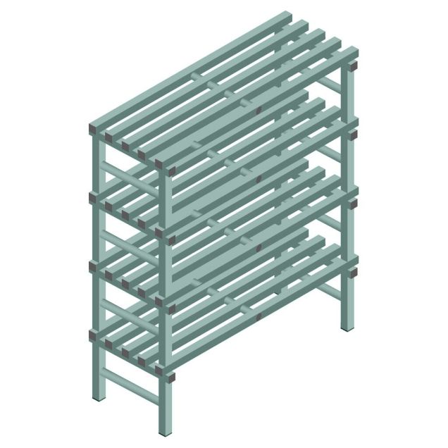 Kunststoffregal REA Euro Design 1450x1500x500 mm (HxBxT) 4 Ebenen