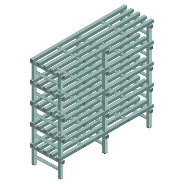 Kunststoffregal REA Euro Design 1450x1500x500 mm (HxBxT) 5 Ebenen