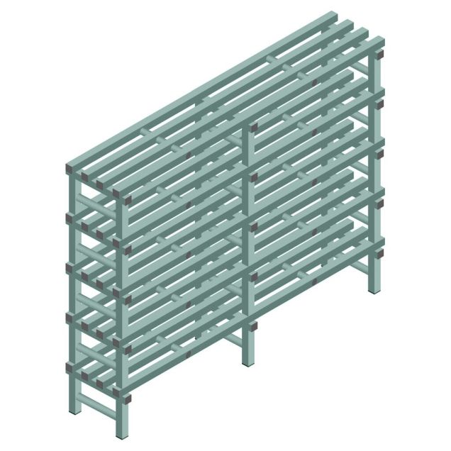 Kunststoffregal REA Euro Design 1450x1800x400 mm (HxBxT) 5 Ebenen