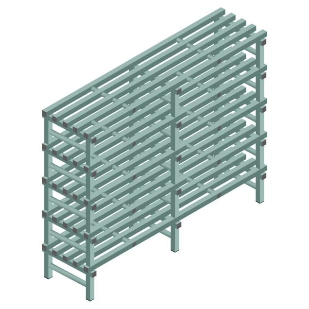 Kunststoffregal REA Euro Design 1450x1800x500 mm (HxBxT) 5 Ebenen