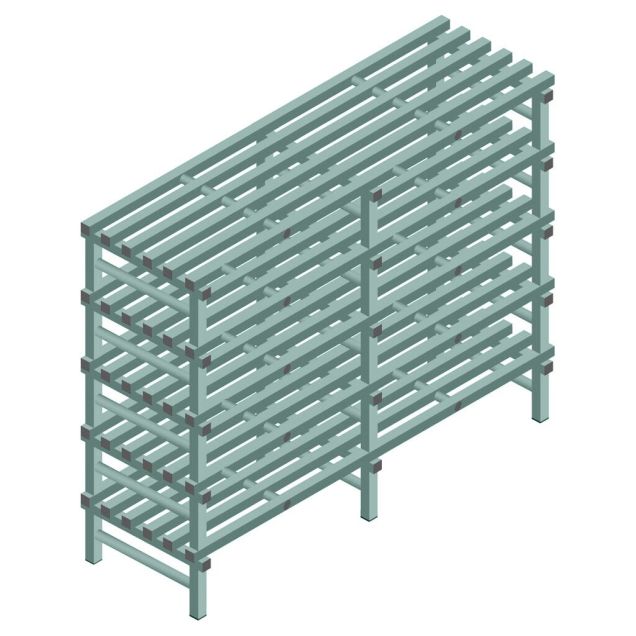 Kunststoffregal REA Euro Design 1450x1800x600 mm (HxBxT) 5 Ebenen