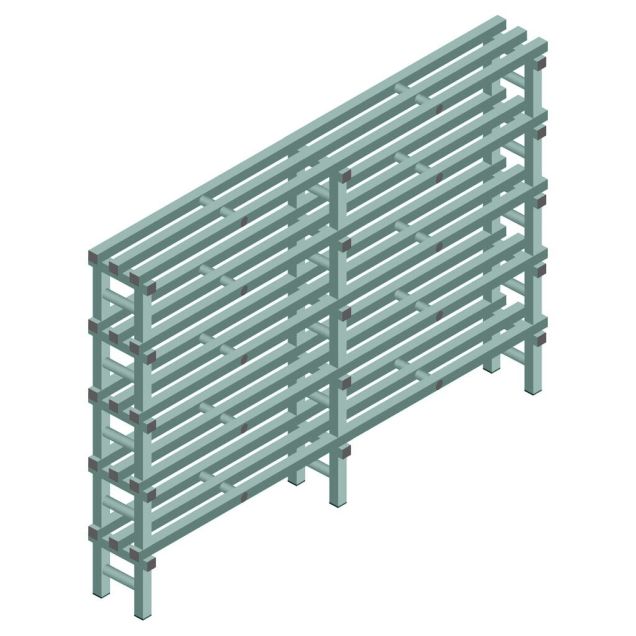 Kunststoffregal REA Euro Design 1450x2000x300 mm (HxBxT) 5 Ebenen