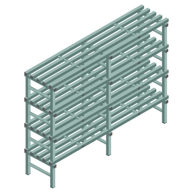 Kunststoffregal REA Euro Design 1450x2000x500 mm (HxBxT) 4 Ebenen