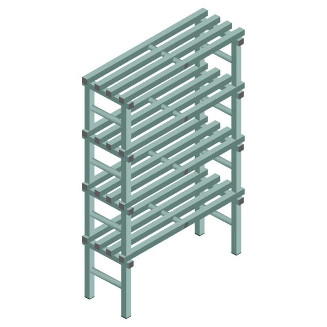 Kunststoffregal REA Euro Design 1600x1000x400 mm (HxBxT) 4 Ebenen