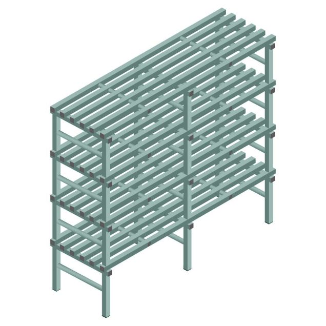 Kunststoffregal REA Euro Design 1600x1800x600 mm (HxBxT) 4 Ebenen