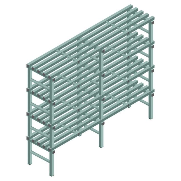 Kunststoffregal REA Euro Design 1600x2000x500 mm (HxBxT) 4 Ebenen