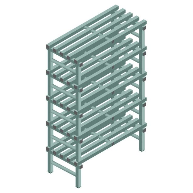 Kunststoffregal REA Euro Design 1650x1000x500 mm (HxBxT) 5 Ebenen