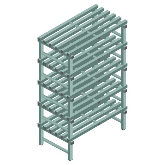 Kunststoffregal REA Euro Design 1650x1000x600 mm (HxBxT) 5 Ebenen
