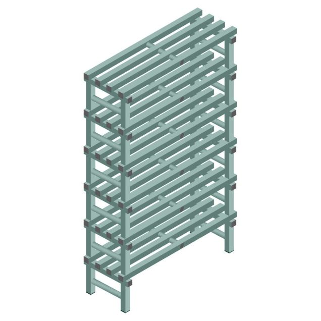 Kunststoffregal REA Euro Design 1750x1000x400 mm (HxBxT) 6 Ebenen