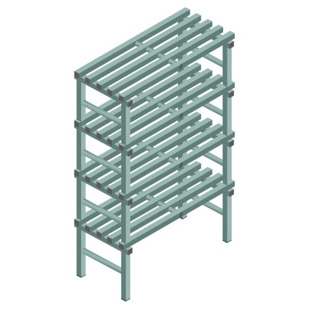 Kunststoffregal REA Euro Design 1750x1000x500 mm (HxBxT) 4 Ebenen