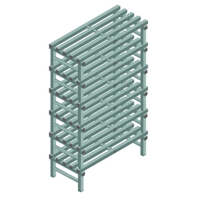 Kunststoffregal REA Euro Design 1750x1000x500 mm (HxBxT) 6 Ebenen
