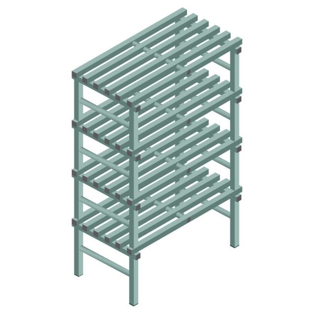Kunststoffregal REA Euro Design 1750x1000x600 mm (HxBxT) 4 Ebenen
