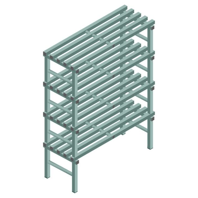 Kunststoffregal REA Euro Design 1750x1200x500 mm (HxBxT) 4 Ebenen
