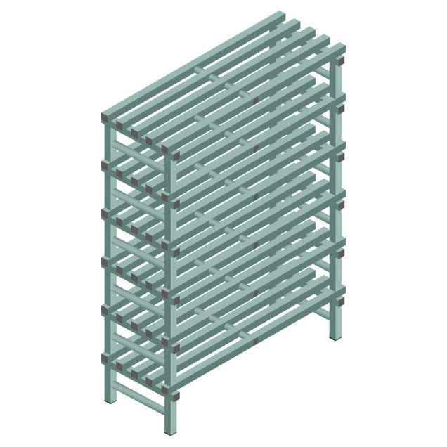 Kunststoffregal REA Euro Design 1750x1200x500 mm (HxBxT) 6 Ebenen