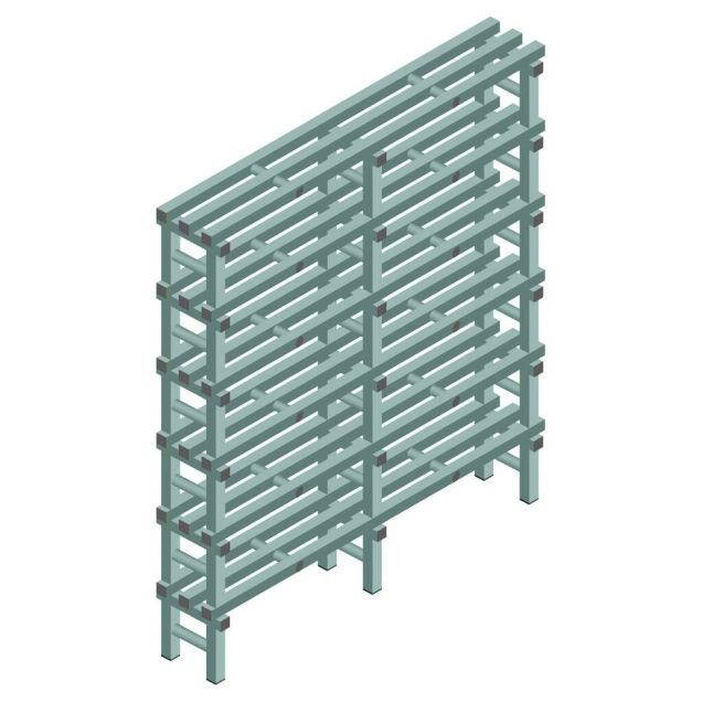 Kunststoffregal REA Euro Design 1750x1500x300 mm (HxBxT) 6 Ebenen