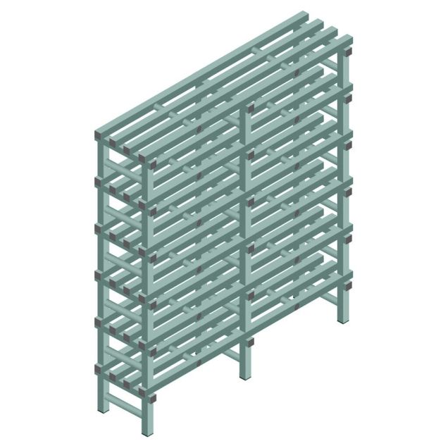 Kunststoffregal REA Euro Design 1750x1500x400 mm (HxBxT) 6 Ebenen