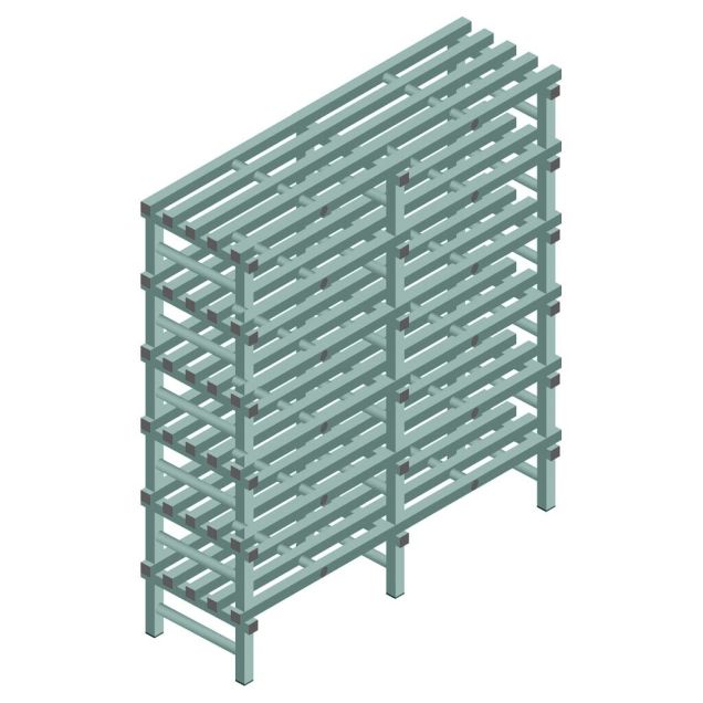 Kunststoffregal REA Euro Design 1750x1500x500 mm (HxBxT) 6 Ebenen