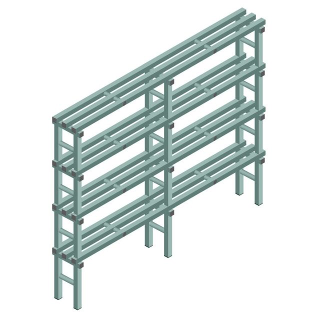 Kunststoffregal REA Euro Design 1750x2000x300 mm (HxBxT) 4 Ebenen