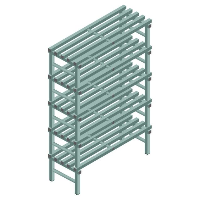 Kunststoffregal REA Euro Design 1850x1200x500 mm (HxBxT) 5 Ebenen