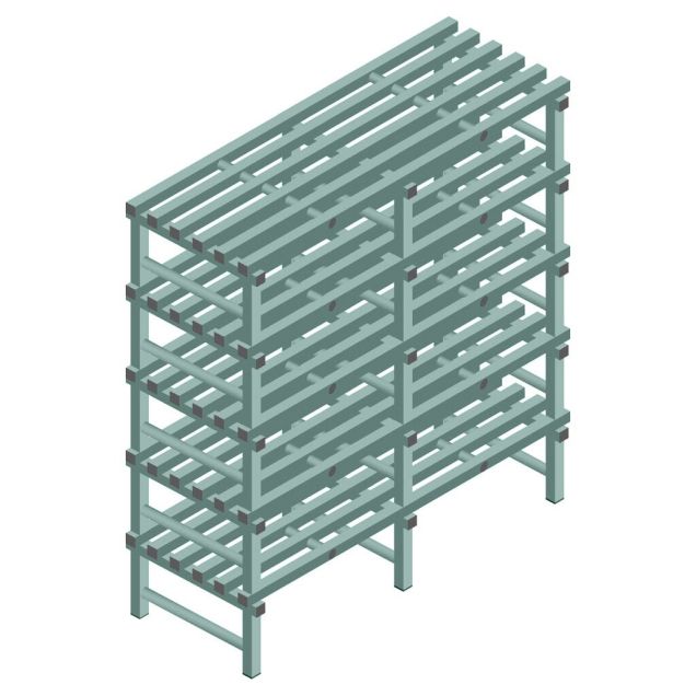 Kunststoffregal REA Euro Design 1850x1500x600 mm (HxBxT) 5 Ebenen