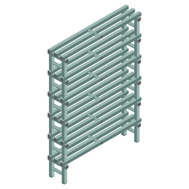 Kunststoffregal REA Euro Design 2000x1200x300 mm (HxBxT) 6 Ebenen