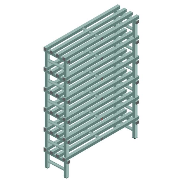 Kunststoffregal REA Euro Design 2000x1200x400 mm (HxBxT) 6 Ebenen