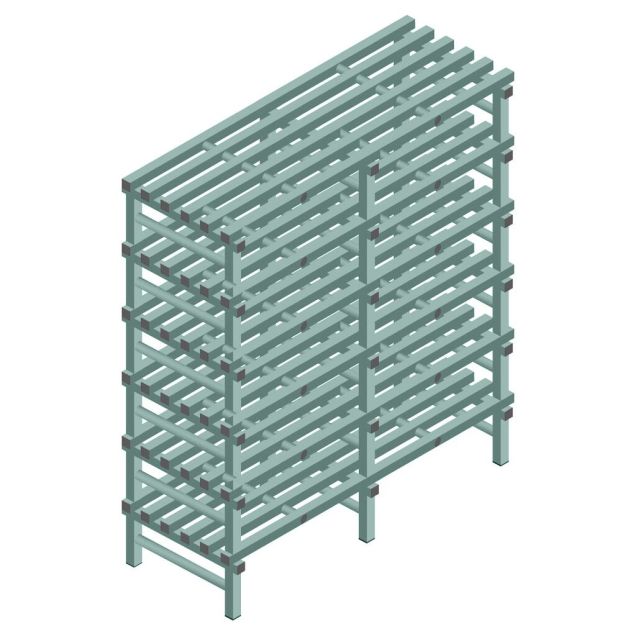 Kunststoffregal REA Euro Design 2000x1500x600 mm (HxBxT) 6 Ebenen