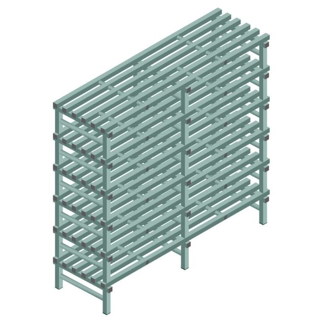 Kunststoffregal REA Euro Design 2000x1800x600 mm (HxBxT) 6 Ebenen