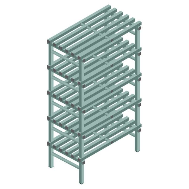 Kunststoffregal REA Euro Design 2050x1000x600 mm (HxBxT) 5 Ebenen