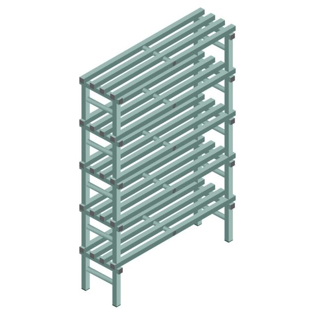 Kunststoffregal REA Euro Design 2050x1200x400 mm (HxBxT) 5 Ebenen