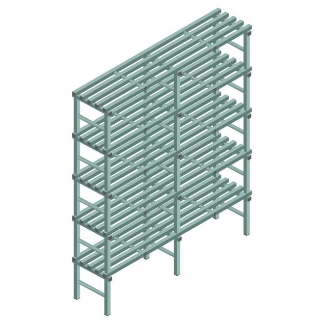 Kunststoffregal REA Euro Design 2050x1500x500 mm (HxBxT) 5 Ebenen
