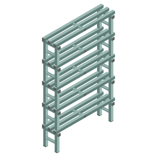 Kunststoffregal REA Euro Design 2250x1000x300 mm (HxBxT) 5 Ebenen